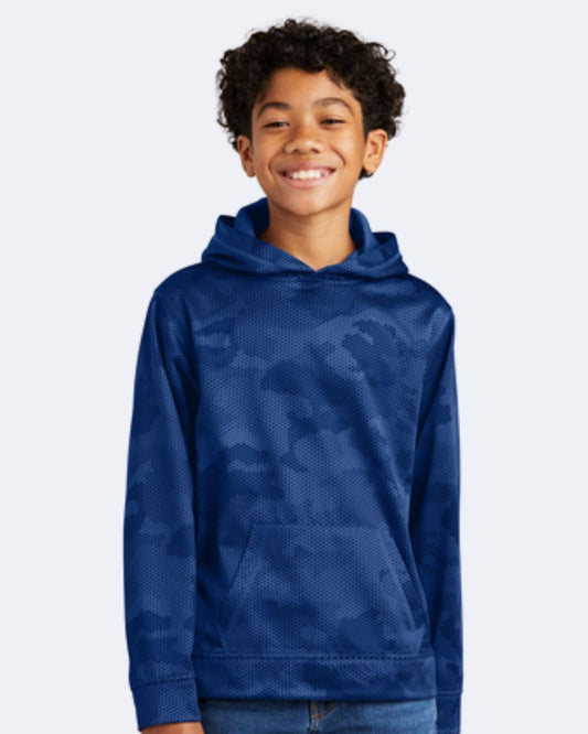 Youth Sport-Wick® CamoHex Fleece Hooded Pullover
